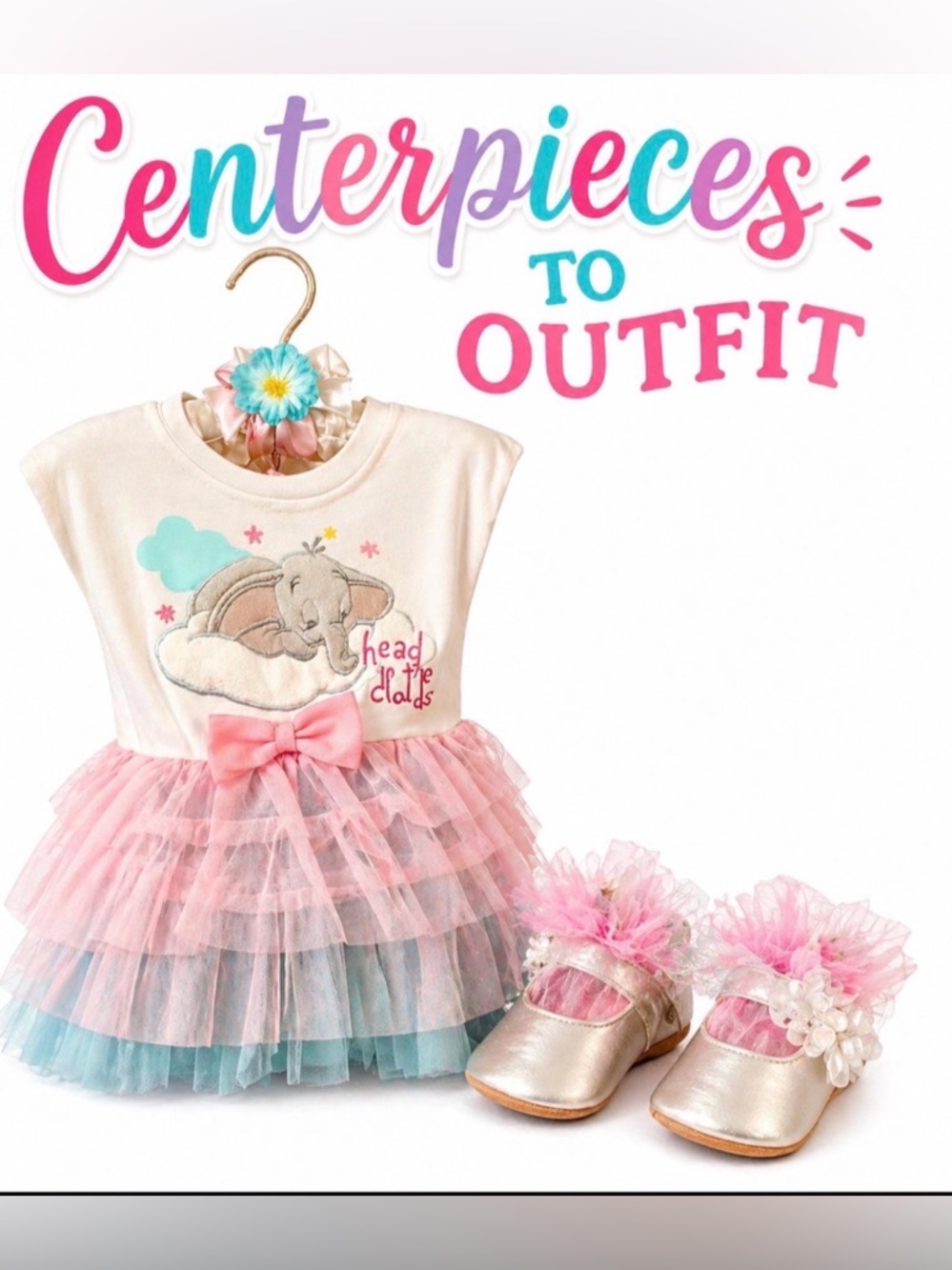 Head In The Clouds With Dumbo Centerpiece For Baby Shower, Little Girls Birthday